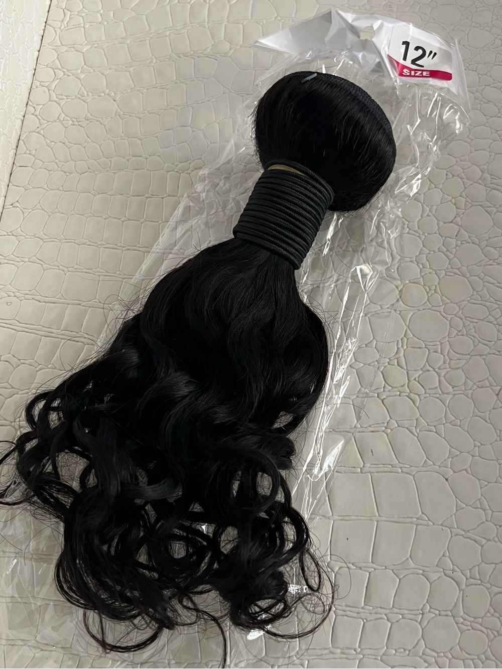 12" Natural Black Wavy Sew-In Hair Extension Single Bundle #UC5